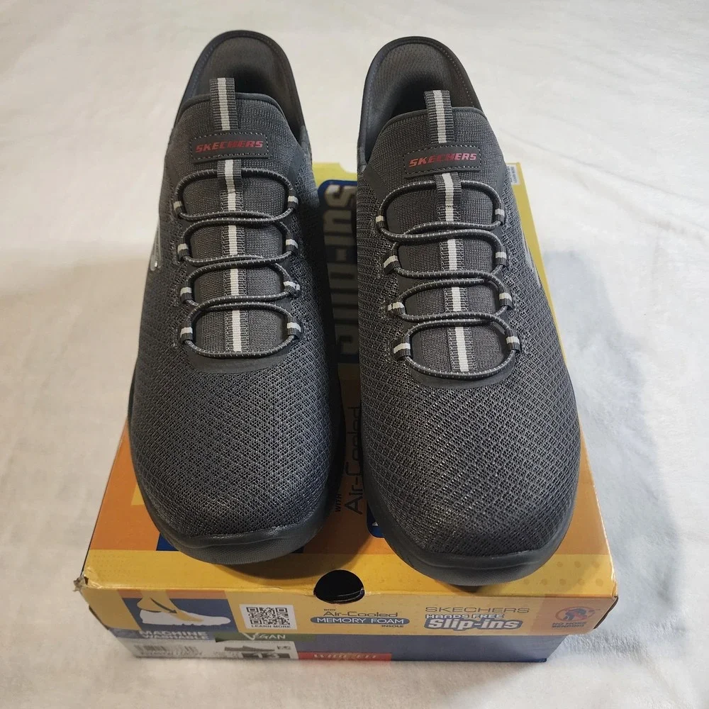 Skechers Slip-ins Summits High Range Dark Gray Sneakers 13 New W/box, Wide Fit